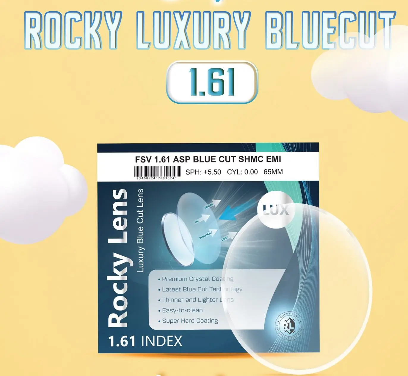 Tròng Kính Rocky 1.61 Index Luxury Mỏng Nhẹ — Ảnh nhỏ 6