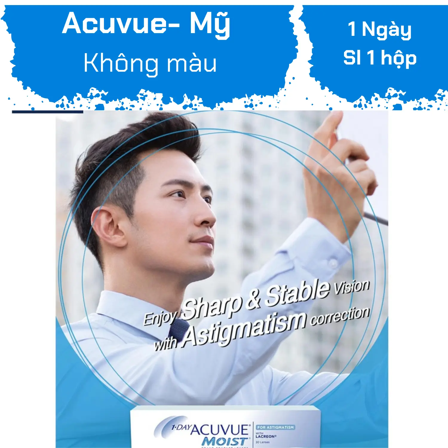 ACUVUE® MOIST 1-DAY for Astigmatism — Image 1