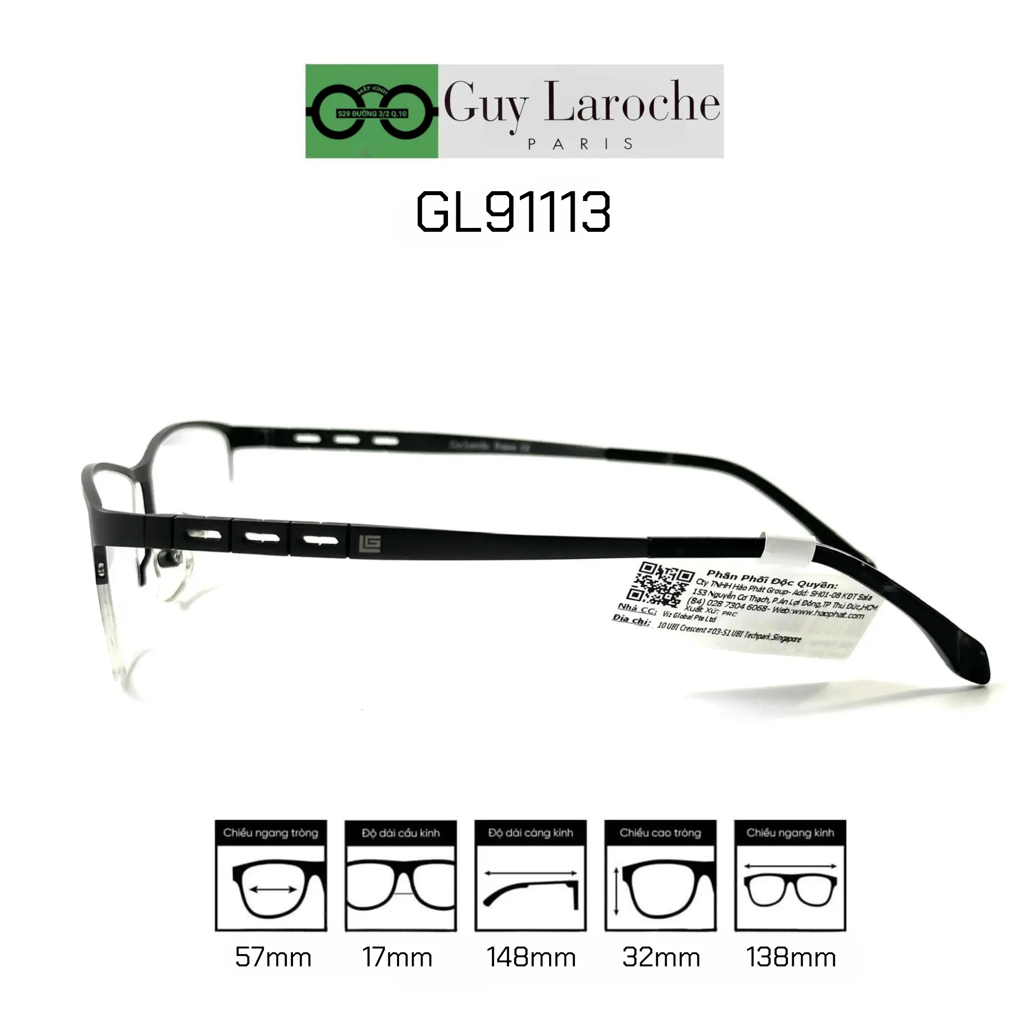 Gọng kính Guy Laroche Eyewear GL91113 chính hãng — Ảnh nhỏ 3