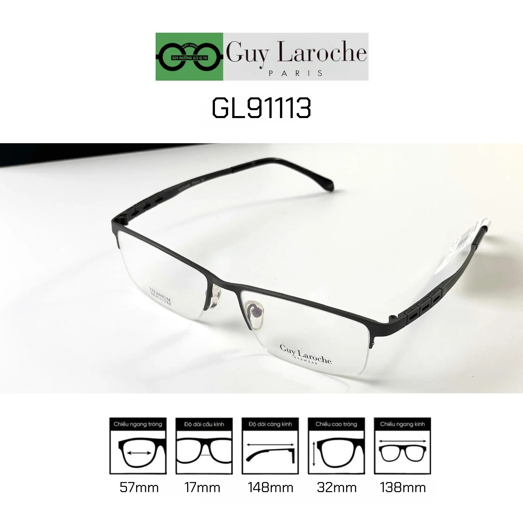Gọng kính Guy Laroche Eyewear GL91113 chính hãng — Hình 1
