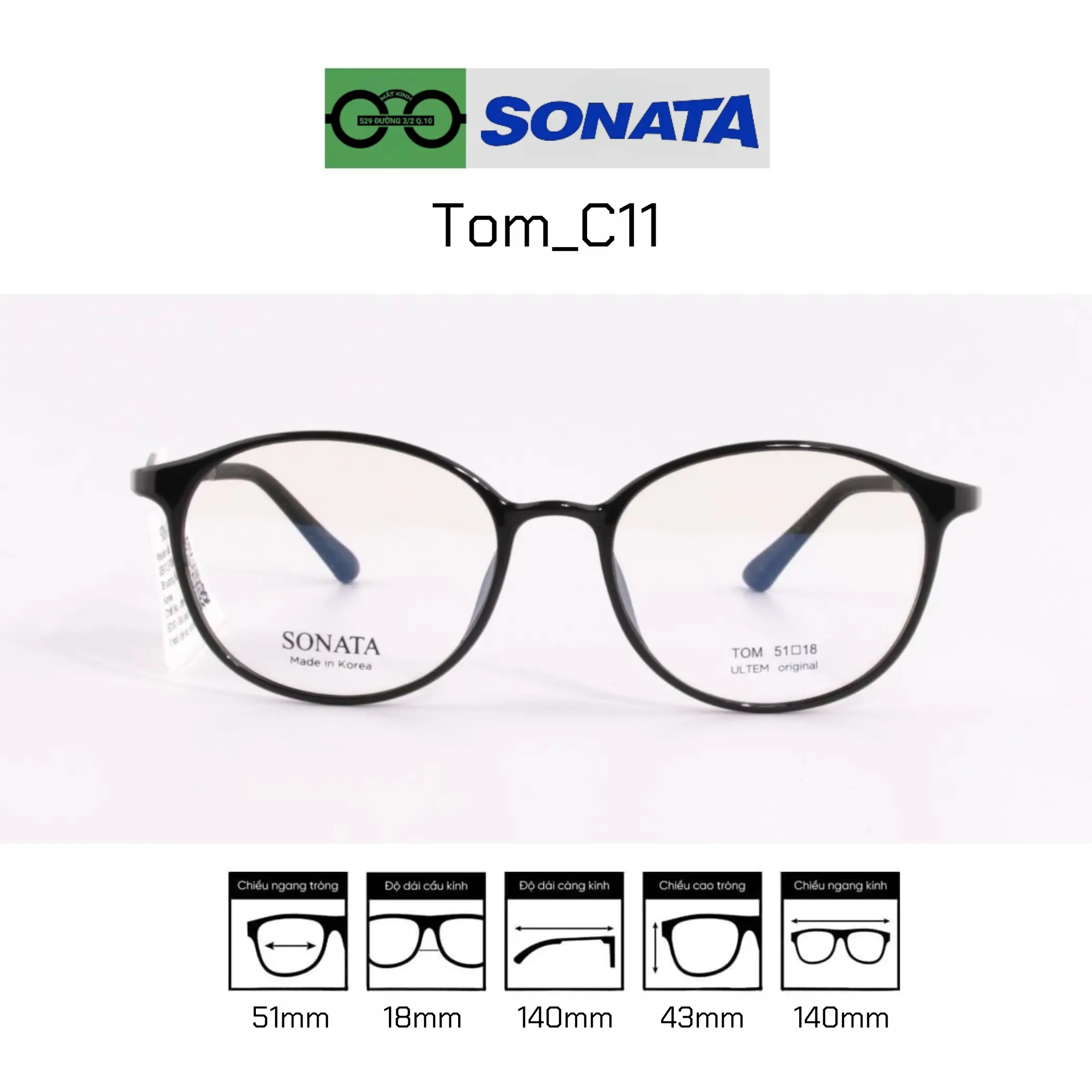 Gọng kính SONATA Tom_C11_51 — Ảnh nhỏ 3