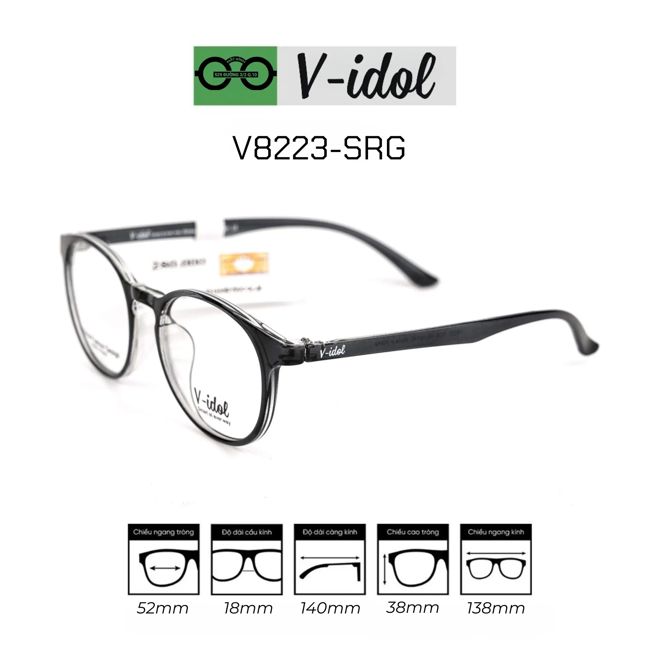 V-Idol V8223 Eyeglass Frame — Image 1