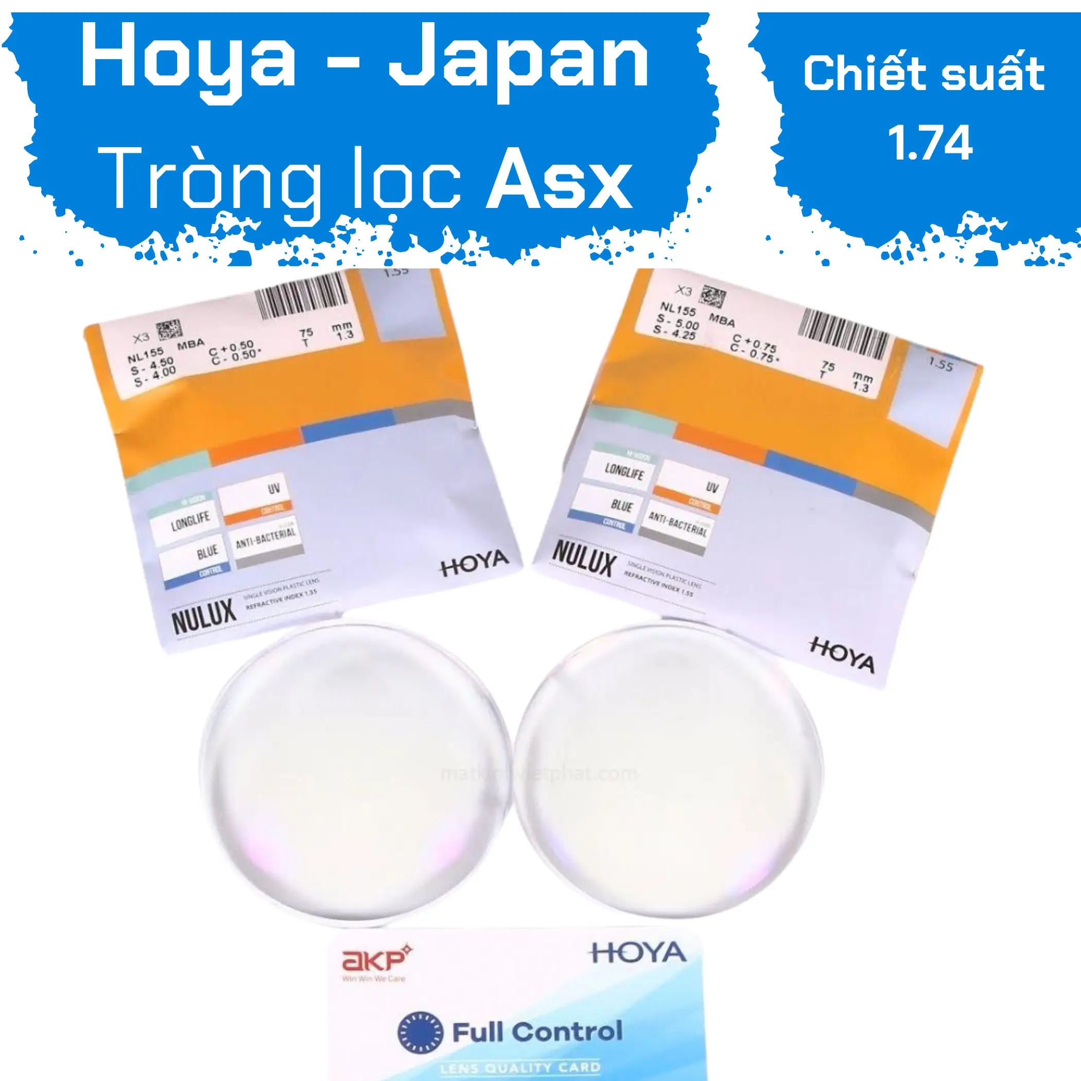 Tròng kính HOYA Nulux Full Control 1.74 — Hình 1