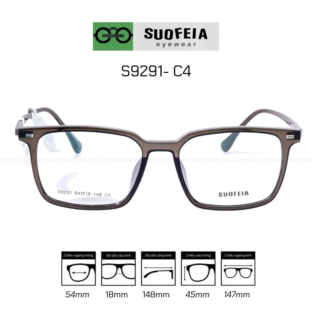 GỌNG SUOFEIA S9291 - C4 NHỰA TR90 — Ảnh nhỏ 2