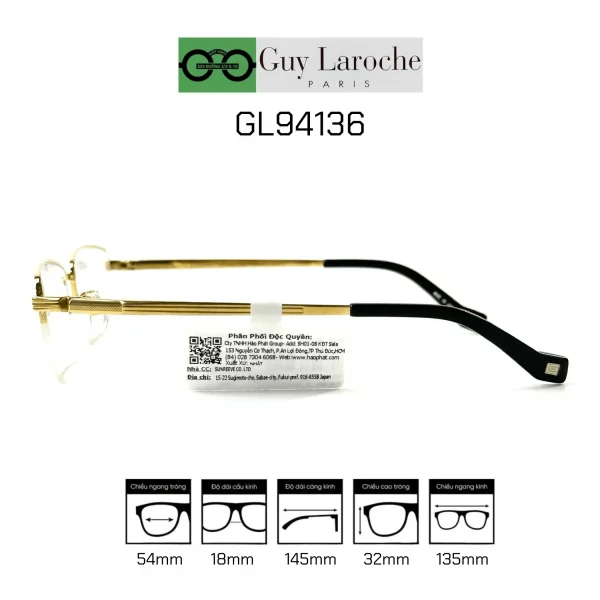 Gọng kính Guy Laroche Eyewear GL94136 chính hãng - Hình ảnh 3