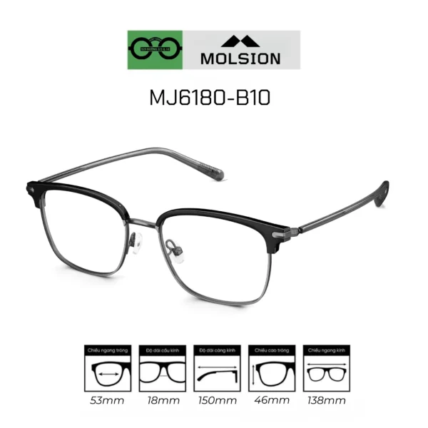 Gọng Molsion MJ6180-B10