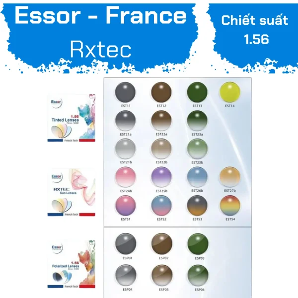 TRÒNG KÍNH Essor ES RXTEC Series Tinted Lenses 1.56