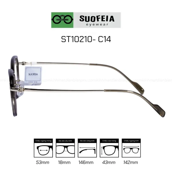 GỌNG SUOFEIA ST10210 - C14 NHỰA TR90 và Titanium - Hình ảnh 3