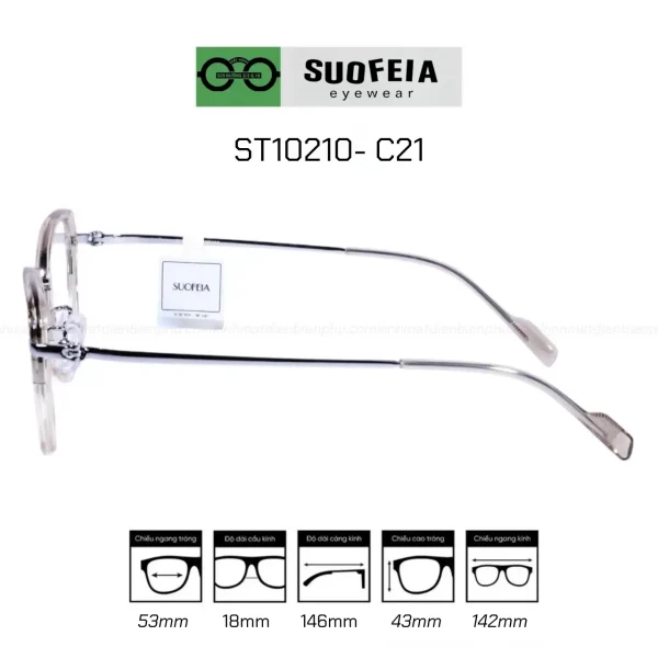 GỌNG SUOFEIA ST10210 - C21 NHỰA TR90 và Titanium - Hình ảnh 2