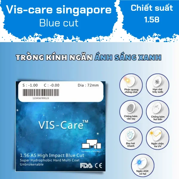 Vis Care Singapore 1.58 Blue Cut SHMC