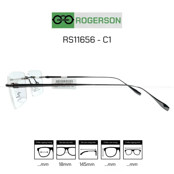 Gọng Kính Khoan Rogerson RS11656 -C1 - Hình ảnh 2