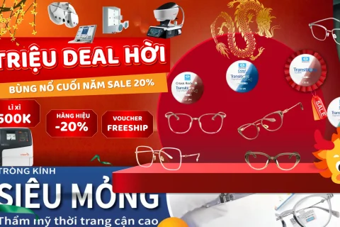 Đỏ xanh lá cam tết trung thu mỹ phẩm banner